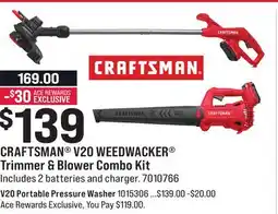 Ace Hardware CRAFTSMAN V20 WEEDWACKER Trimmer & Blower Combo Kit offer