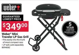 Ace Hardware Weber Mini Traveler LP Gas Grill offer