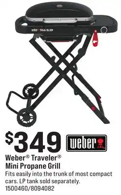 Ace Hardware Weber Traveler Mini Propane Grill offer