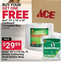 Ace Hardware Duck 12 x 175 Sq. Ft. Bubble Cushioning Small Bubble Wrap offer