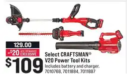 Ace Hardware Select CRAFTSMAN V20 Power Tool Kits offer