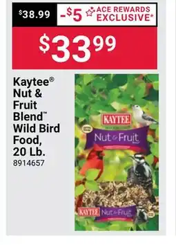 Ace Hardware Kaytee Nut & Fruit Blend Wild Bird Food, 20 Lb offer