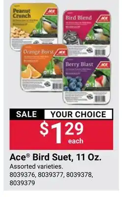 Ace Hardware Ace Bird Suet, 11 Oz offer