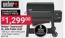 Ace Hardware Weber Searwood XL 600 Pellet Grill offer