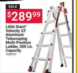 Ace Hardware Little Giant Velocity 22' Aluminum Telescoping Multi-Position Ladder, 300 Lb. Capacity offer