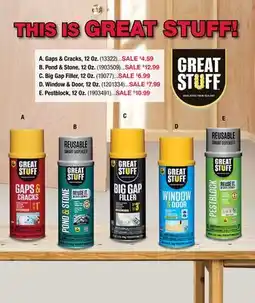 Ace Hardware GREAT STUFF Gaps & Cracks, 12 0z offer