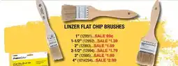 Ace Hardware LINZER FLAT CHIP BRUSHES offer