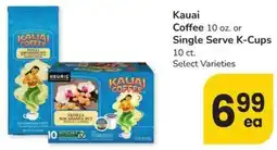 Albertsons Kauai coffee or single serve K-cups offer