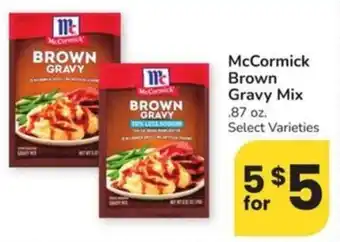 Albertsons McCormick Brown Gravy Mix offer
