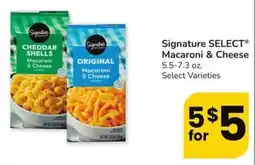 Albertsons Signature select macaroni & cheese offer