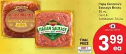 Albertsons Papa Cantella's Sausage Bricks offer