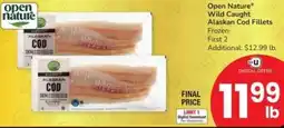 Albertsons Open Nature Wild Caught Alaskan Cod Fillets offer