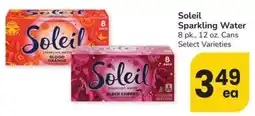 Albertsons Soleil Sparkling Water offer