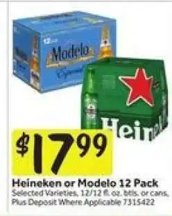 Stop&Shop Heineken or Modelo 12 Pack offer
