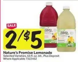 Stop&Shop Nature's Promise Lemonade offer