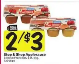 Stop&Shop Stop & Shop Applesauce offer