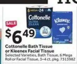 Stop&Shop Cottonelle Bath Tissue or Kleenex Facial Tissue offer
