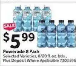 Stop&Shop Powerade 8 Pack offer