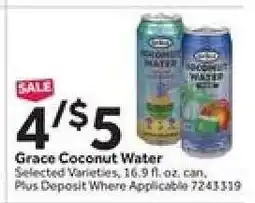Stop&Shop Grace Coconut Water offer