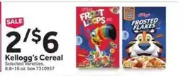 Stop&Shop Kellogg's Cereal offer