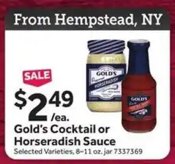 Stop&Shop Gold's Cocktail or Horseradish Sauce offer