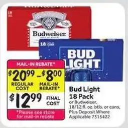 Stop&Shop Bud Light 18 Pack offer