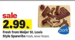 Meijer Fresh from Meijer St. Louis Style Spareribs offer