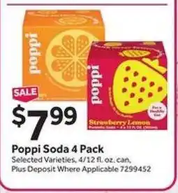 Stop&Shop Poppi Soda 4 Pack offer