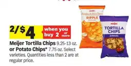 Meijer Meijer Tortilla Chips or Potato Chips offer
