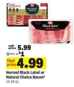 Meijer Hormel Black Label or Natural Choice Bacon offer
