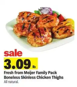 Meijer Fresh from Meijer Family Pack Boneless Skinless Chicken Thighs offer