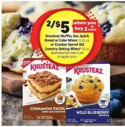 Meijer Krusteaz Muffin, Bar, Quick Bread or Cake Mixes offer