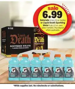 Meijer Gatorade or Liquid Death Sparkling Water offer