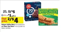 Meijer Nature Valley Bars or Fiber One Bars offer