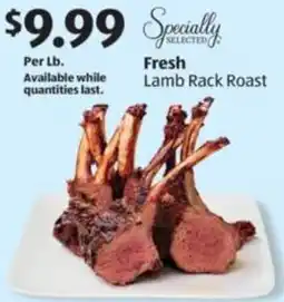 Aldi Fresh Lamb Rack Roast offer