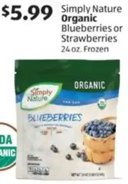 Aldi Simply Nature Organic Blueberries or Strawberries offer