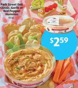 Aldi Park Street Deli Classic, Garlic or Red Pepper Hummus offer