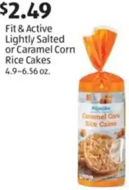 Aldi Fit & Active Lightly Salted or Caramel Corn Rice Cakes offer