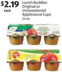 Aldi Lunch Buddies Original or Unsweetened Applesauce Cups offer