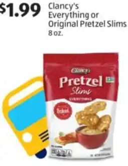 Aldi Clancy's Everything or Original Pretzel Slims offer