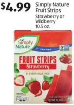 Aldi Simply Nature Fruit Strips Strawberry or Wildberry offer