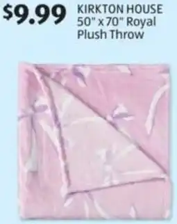 Aldi Kirkton House 50" x 70" Royal Plush Throw offer
