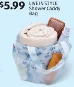 Aldi Live in style Shower Caddy Bag offer