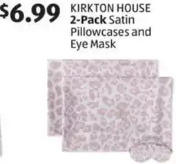 Aldi Kirkton House 2-Pack Satin Pillowcases and Eye Mask offer