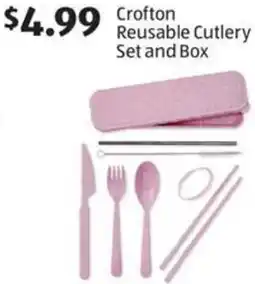 Aldi Crofton Reusable Cutlery Set and Box offer
