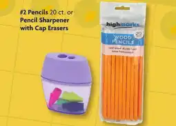 Family Dollar 2 Pencils or Pencil Sharpener with Cap Erasers offer