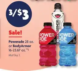 Family Dollar Powerade 28 oz. or BodyArmor 16-23.67 oz offer