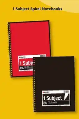 Family Dollar 1-Subject Spiral Notebooks offer