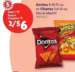 Family Dollar Doritos 9-10.75 oz. or Cheetos 5.6-10 oz offer