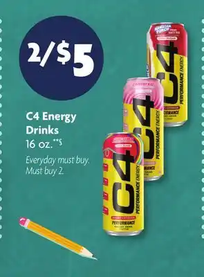Family Dollar C4 Energy Drinks offer